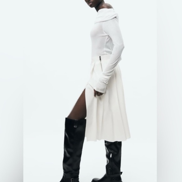 Zara woman pleated midi skirt - Picture 4 of 10